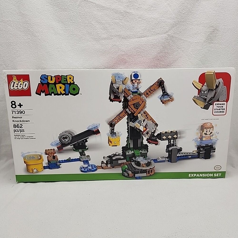 LEGO Super Mario Reznor Knockdown Expansion Set 71390 862 Pieces Toad Grrrol '21